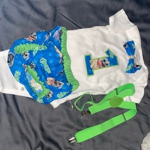 First Birthday outfit featuring Puppydog Pals!!